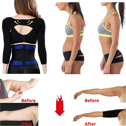 Arm Slimming Posture Corrector Sleeves for Women - Enhance Back Support and Shape Arms Effortlessly