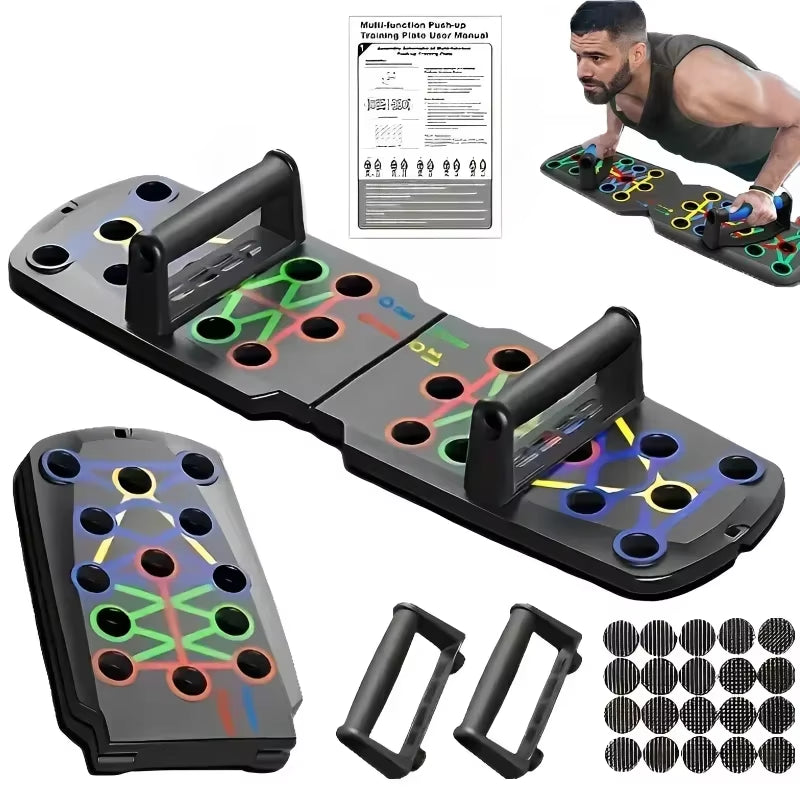 Portable Multifunctional Push-Up Board - Fitness and Muscle Training Device Home Workout Set Foldable Push up Bar Resistance