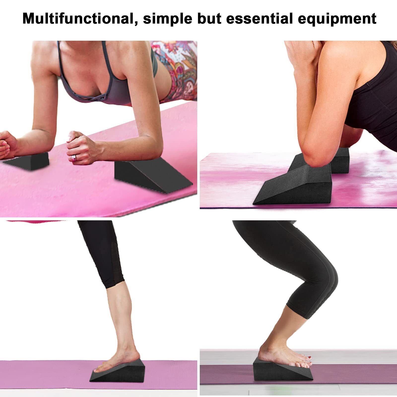 Yoga Foam Wedge Blocks (Pair) Soft Wrist Wedge, Supportive Foot Exercise Accesso