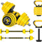 55Lbs Adjustable Dumbbell Barbell Kettlebell, Free Weights 3-In-1 Dumbbell Barbell Kettlebell Set, Non-Slip Hand Dumbbell for Home, Gym, Office